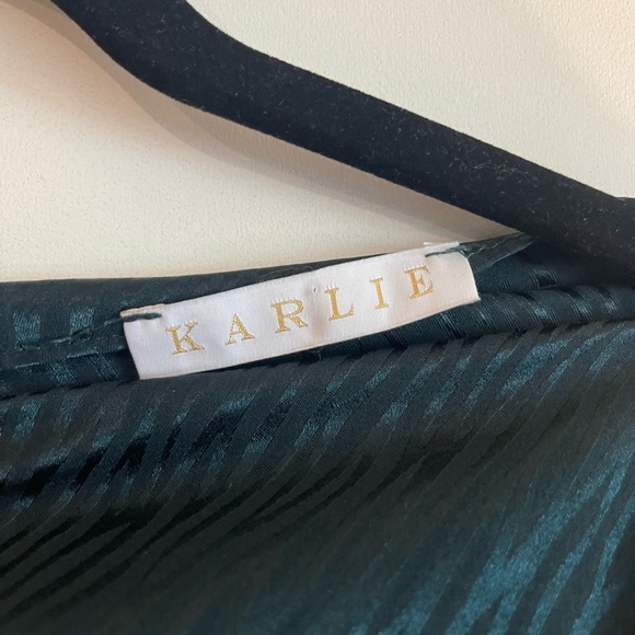 Karlie Belted Midi Dress - Green - Picture 2 of 7